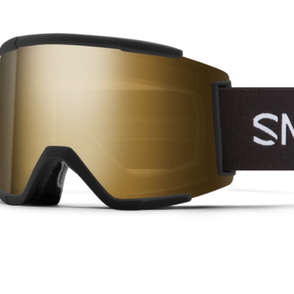Smith Squad XL black and gold chromapop ski snowboard goggles and lowlight lens